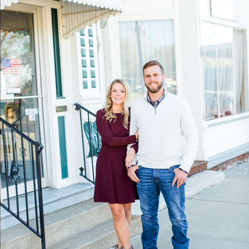 Maroon Long Sleeve Dress - Picture 2 of 4